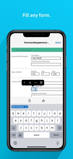 Adobe Fill & Sign－Form Filler app screenshot