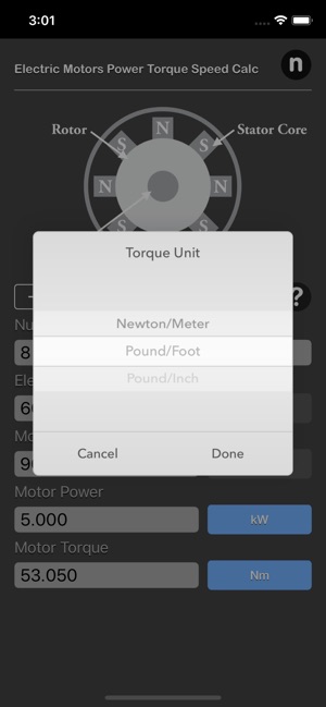 Electric Motors Speed Calc(圖4)-速報App