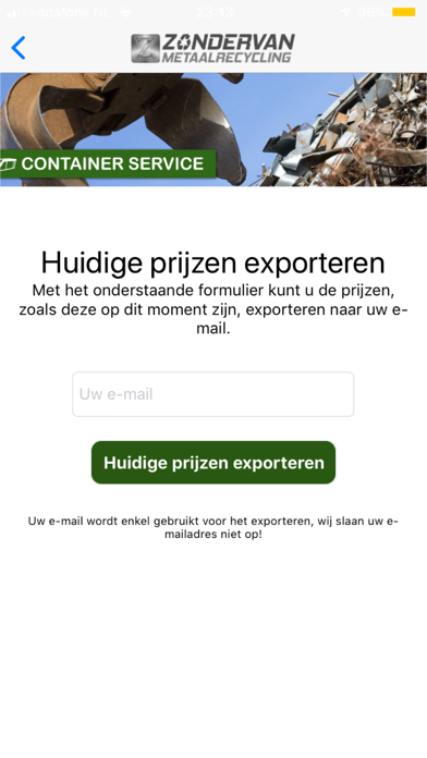 Zondervan Metaalrecycling screenshot 3