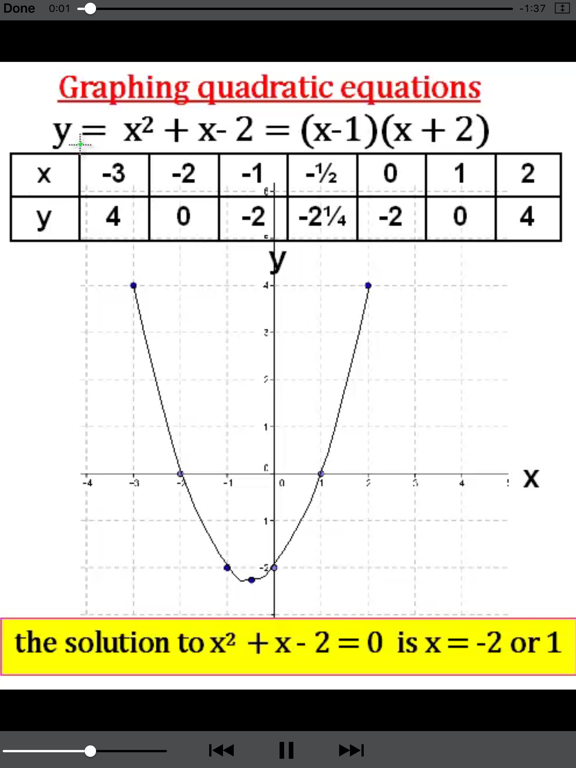 Screenshot #6 pour Quadratic Equations Maths