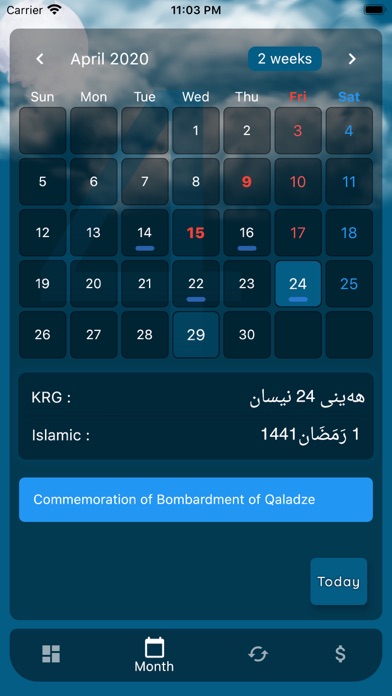 KRG Calendar screenshot 2