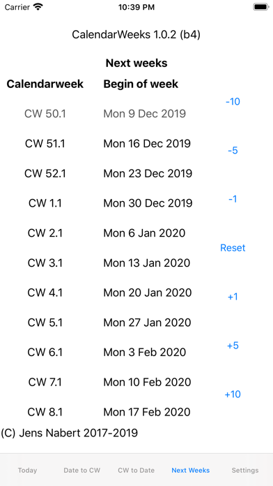 CalendarWeeks screenshot 4