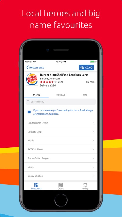 Just Eat: food delivery