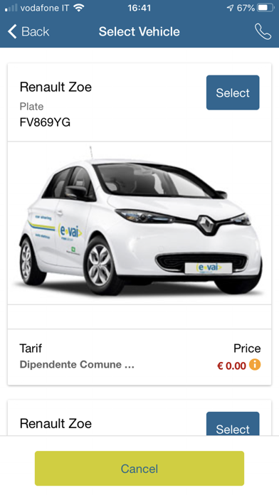 e-vai car sharing screenshot 3