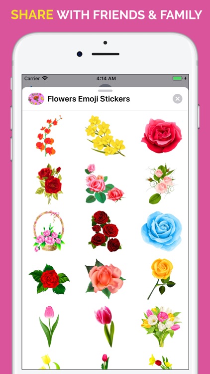 Friends Flower Sticker for iOS & Android