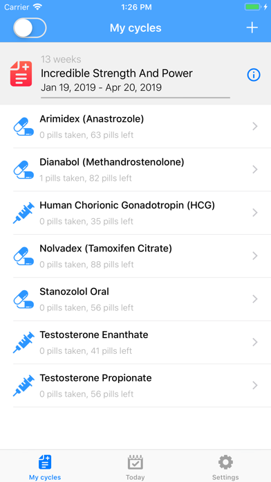 Anabolic Steroid Cycle Manager screenshot 2