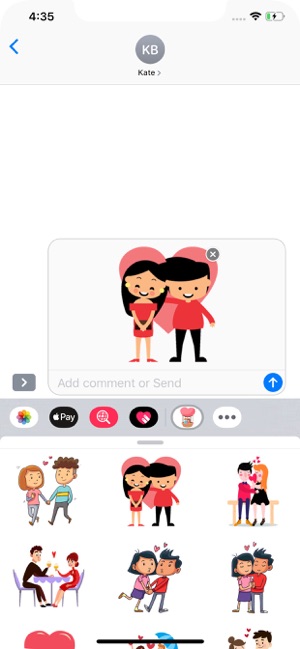 Cute Couple Love Stickers Pack(圖4)-速報App