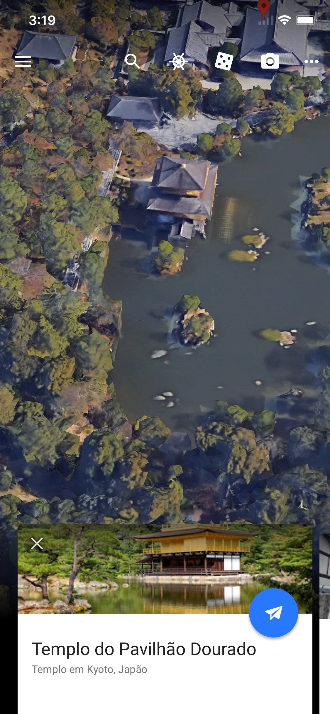 Screenshot do app Google Earth