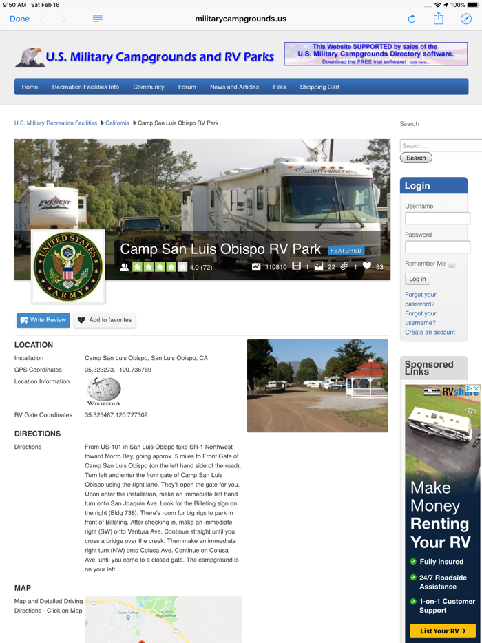 Ultimate US Mil Campgrounds