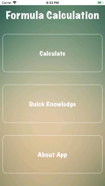 Formula Calculation