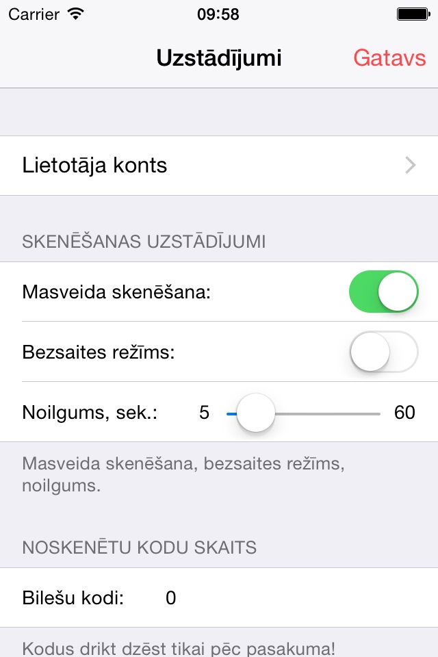 BezRindas kontrole screenshot 3