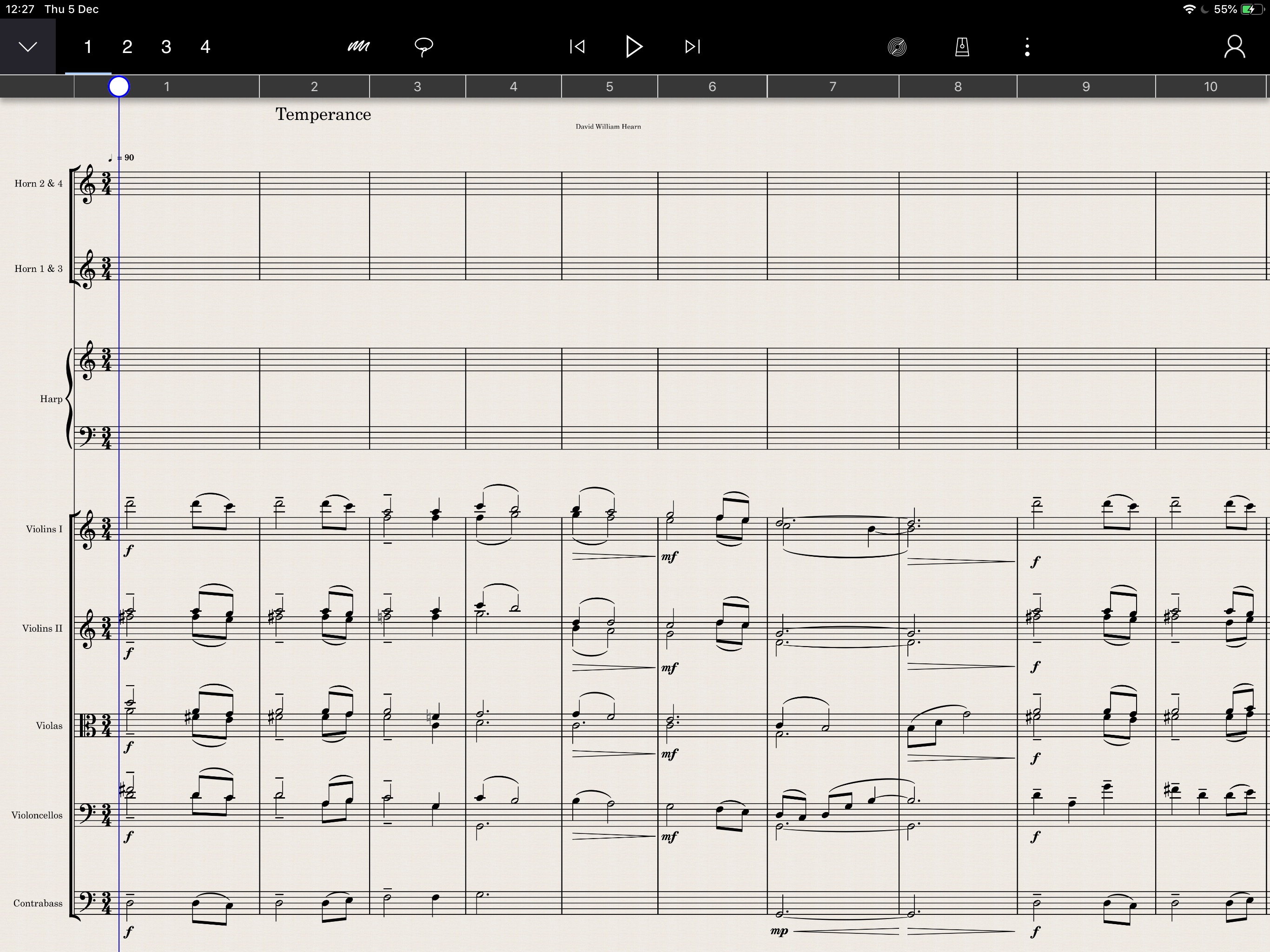 Screenshot do app StaffPad