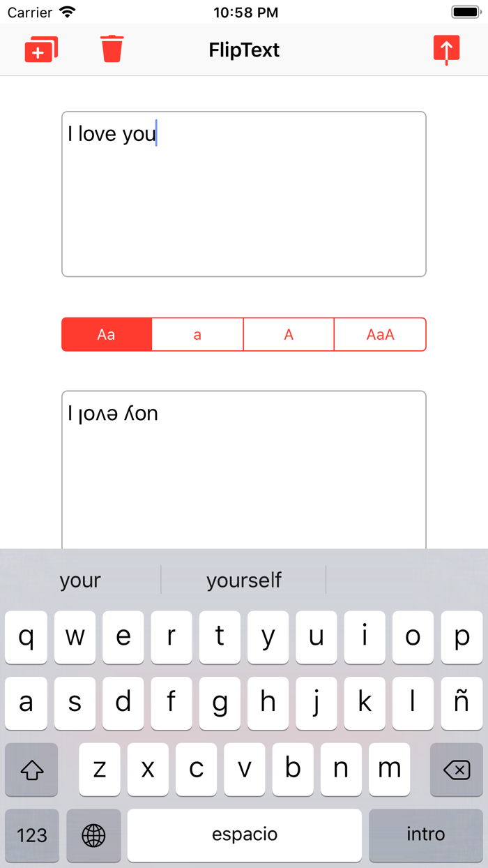 FlipText Flip Title Flip Words