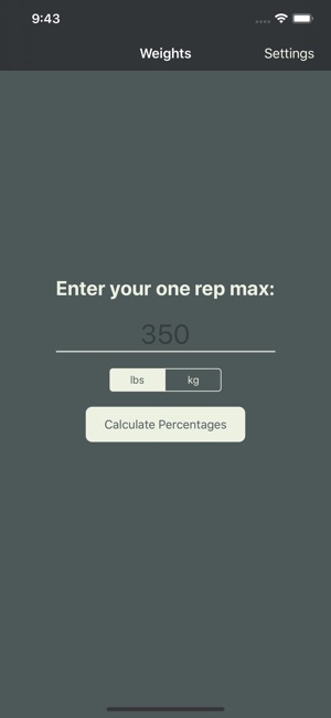 Weights Calculator