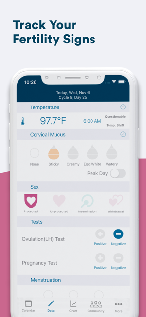 ‎Kindara: Fertility Tracker Screenshot