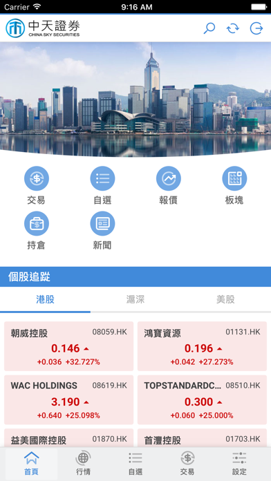 中天證券 screenshot 2
