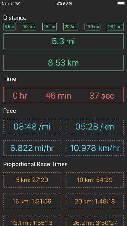 Quick Pace Calc By Chad Heise