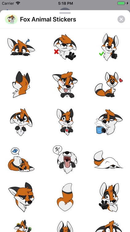 Fox Animal Stickers & Emojis