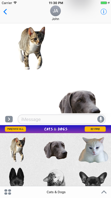 How to cancel & delete Cats and Dogs Stickers for Messages from iphone & ipad 3