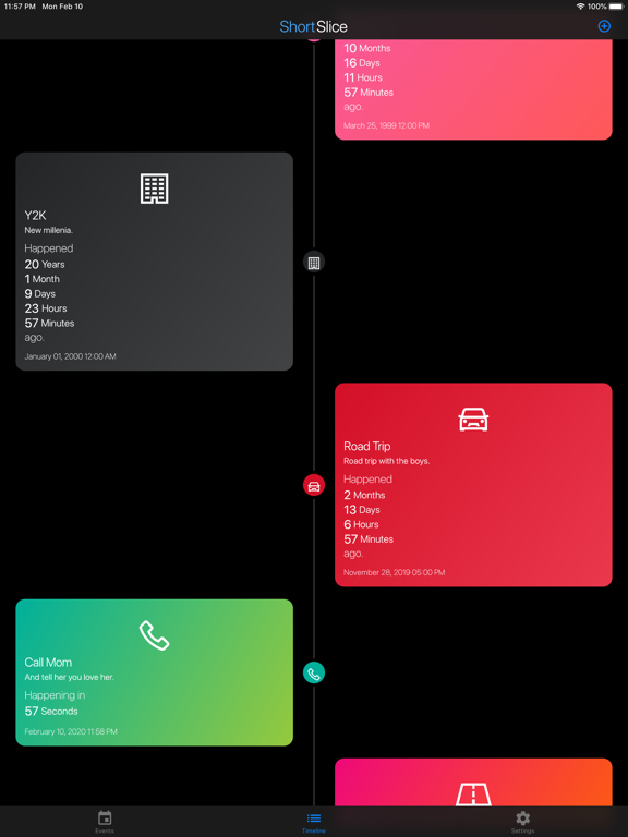 Screenshot #6 pour Short Slice - Event Tracker