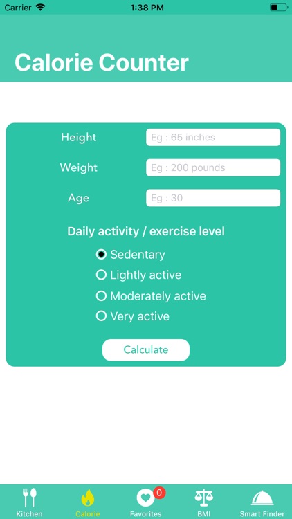 Low Calorie Recipes & Counters