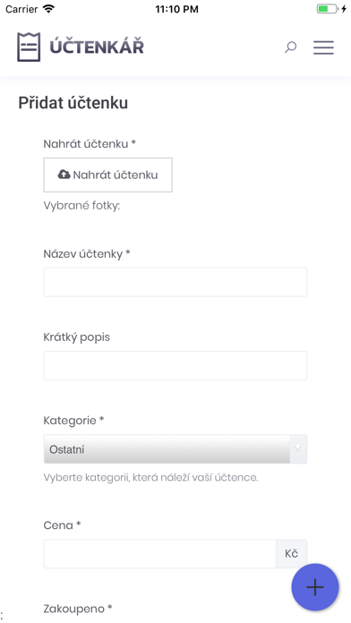 Účtenkář screenshot 3