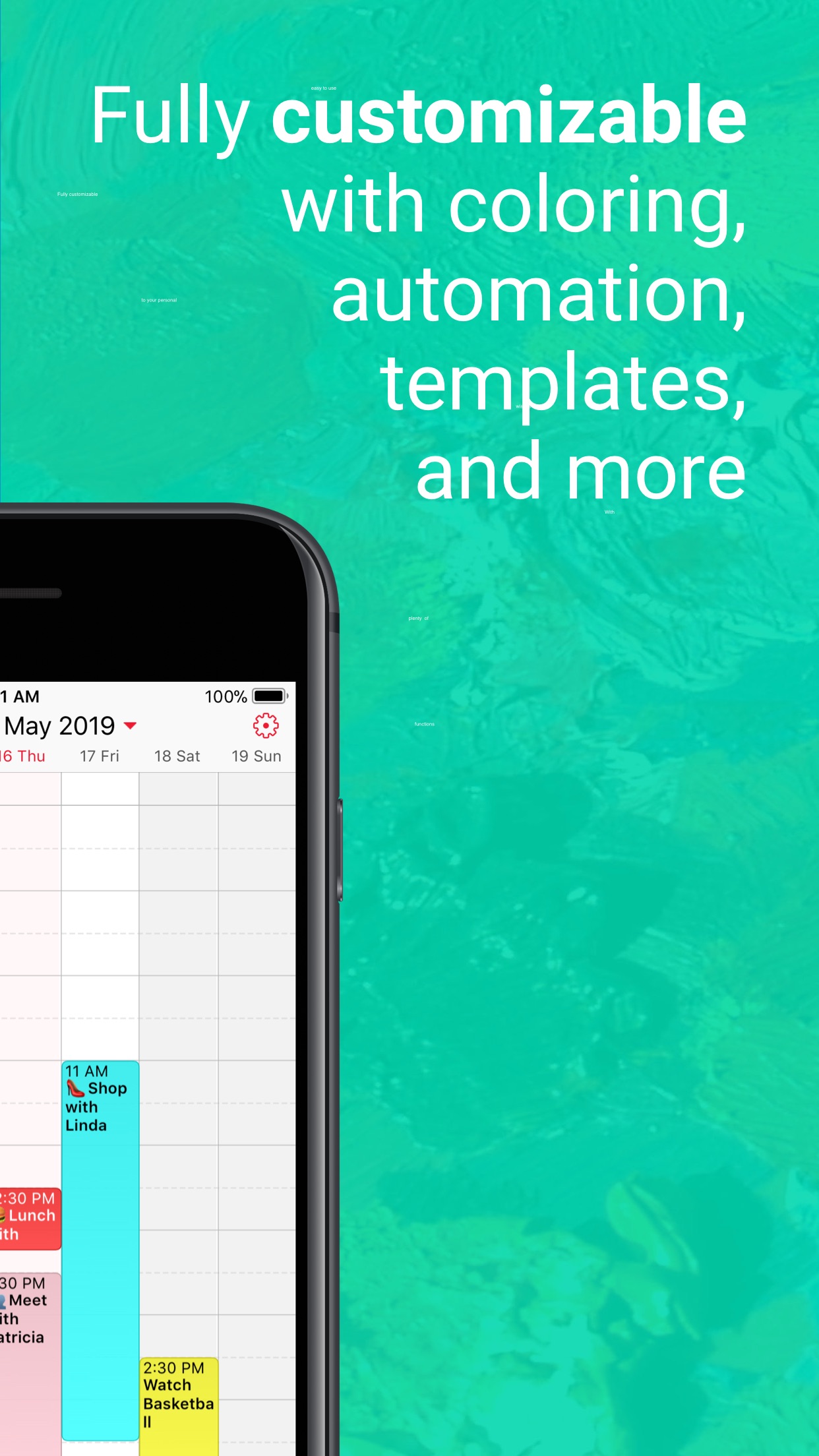 Screenshot do app WeekCalendar -Calendário Cloud