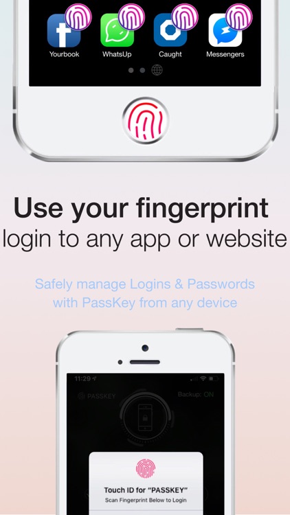 Fingerprint Login:PassKey Lock
