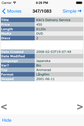 CSV Lite - náhled