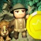 You must cross the ropes to avoid being attacked by lions and get the coins to reach the goal