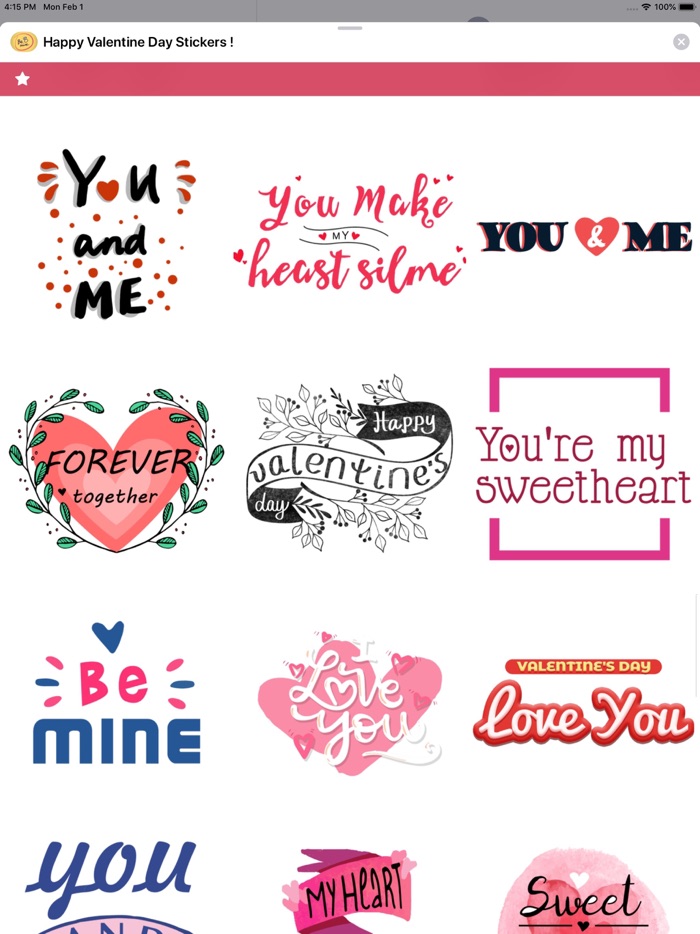 Happy Valentine Day Stickers