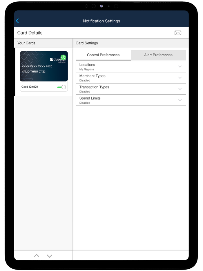 DuPage Card Controls