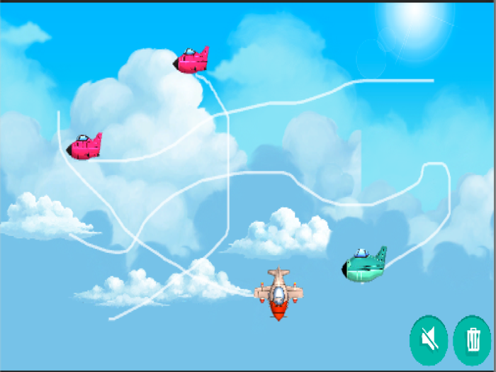 うごく飛行機のお絵描き