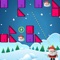 Hold the screen to aim, slide Santa Claus to brick and break all bricks easily