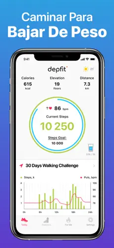 Screenshot 1 Camina y pierde peso en Depfit iphone