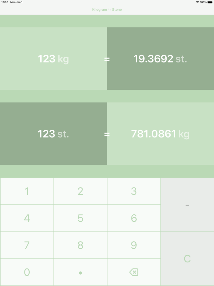 Kilogrammes to Stones