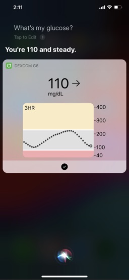 Dexcom G6 app screenshot