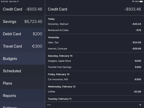 Debit & Credit - náhled