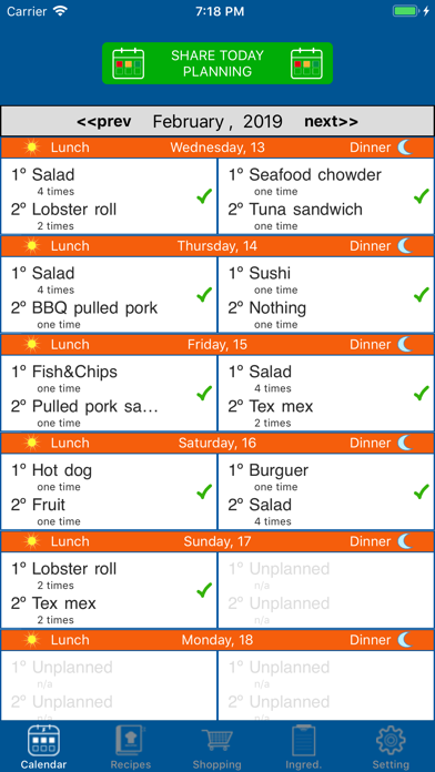 Flanning plan your meals screenshot 3