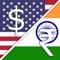 US Dollar / Indian Rupee currency converter