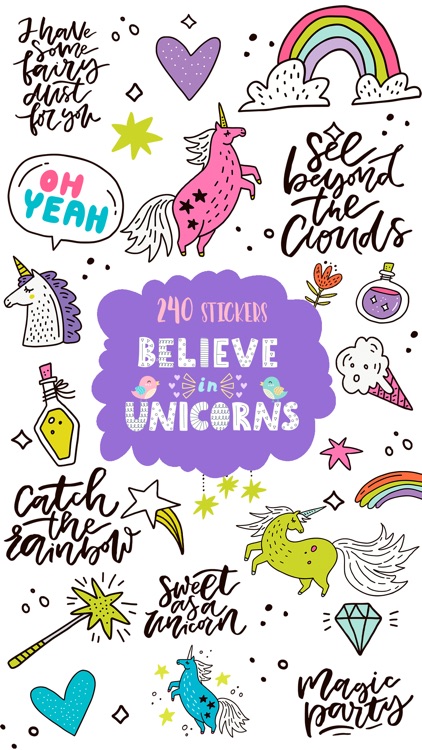 Believe in Unicorn Sticker Set