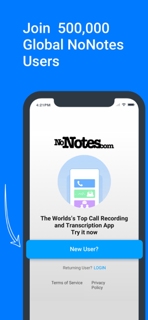 ‎Call Recording by NoNotes Screenshot