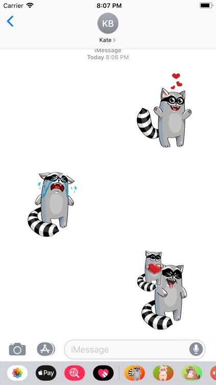 Cute Raccoon Sticker - fc