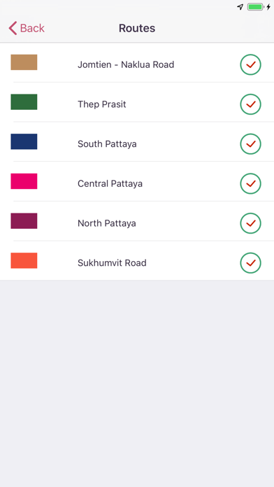 Pattaya -  Songthaew routes screenshot 3