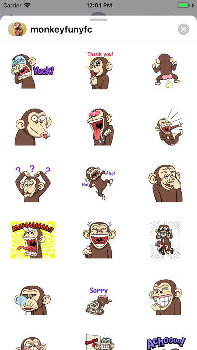 Monkey Funy Sticker screenshot 2