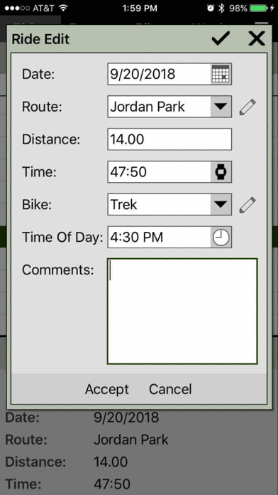 MMK Biking Log screenshot 2