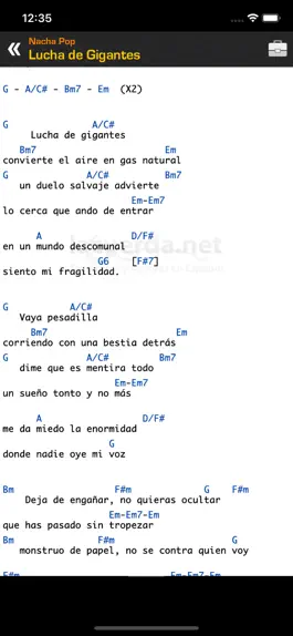Game screenshot Letras y Acordes de Guitarra apk