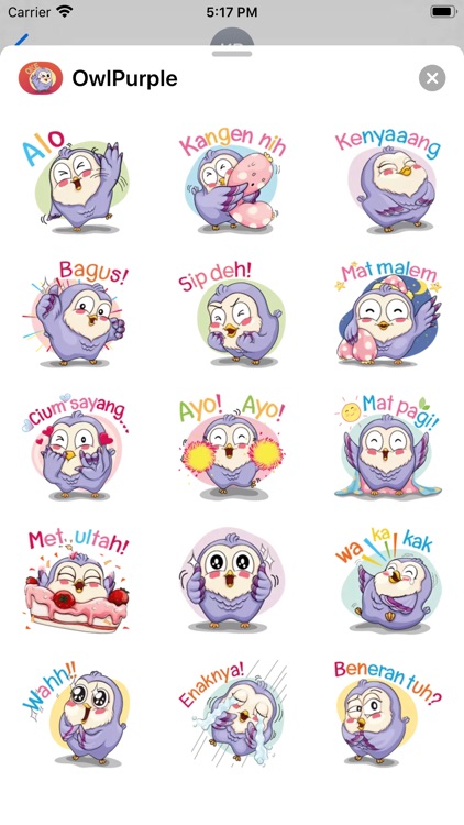 Sticker OwlPurple - fc