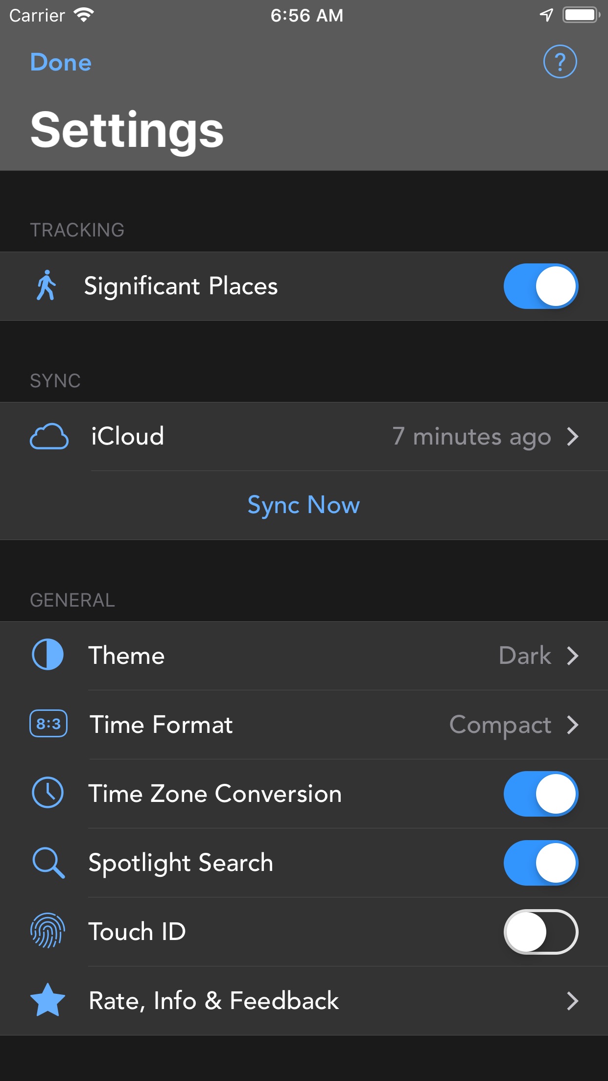 Screenshot do app Geofency | Time Tracking