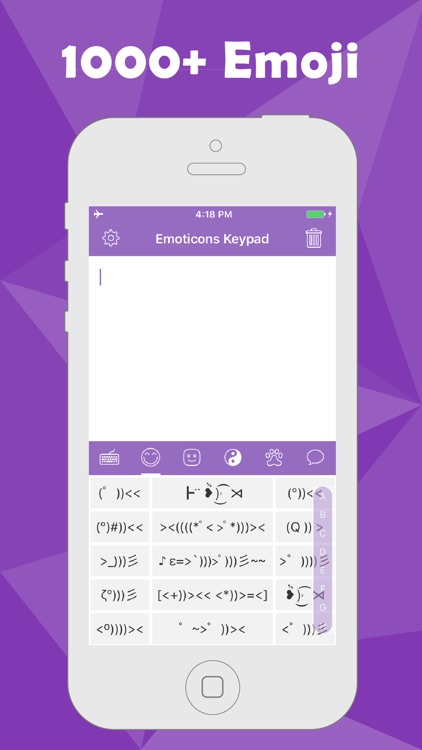 Emoticons Keypad for Texting